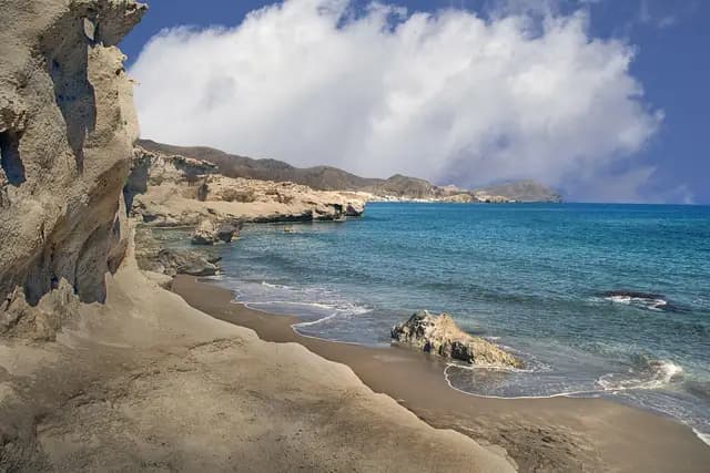 beach, waves, sea, costa, nature, calm down, clouds, rocks (foto: ELG21)
