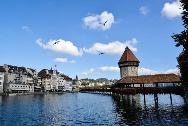 luzern, lake, switzerland, nature, sky, water, bridge, landscape (foto: johnnyfly)