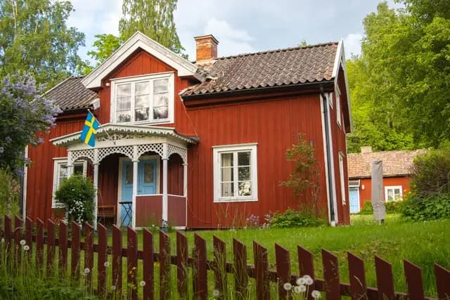 Et typiske svensk hus som alle kender det.