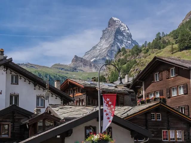 zermatt, switzerland, nature, houses, mountains (foto: ChiemSeherin)